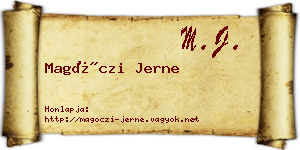 Magóczi Jerne névjegykártya